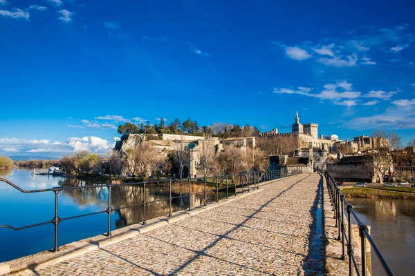 Famosa Ponte Avignon Também Chamada Pont Saint Benezet Avignon França — Fotografia de Stock