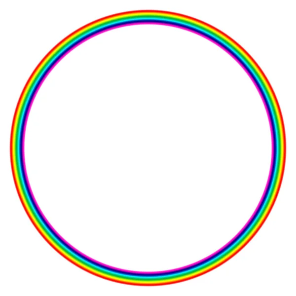 Arco Íris Colorido Forma Círculo Contra Fundo Branco — Fotografia de Stock