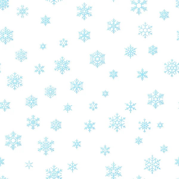 Merry Christmas Holiday Decoration Effect Background Blue Snowflake Seamless Pattern — Stock Photo, Image