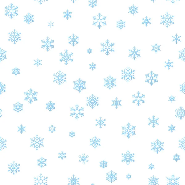 Frohe Weihnachten Feiertagsdekoration Effekt Hintergrund Blaue Schneeflocke Nahtlose Muster Vorlage — Stockfoto