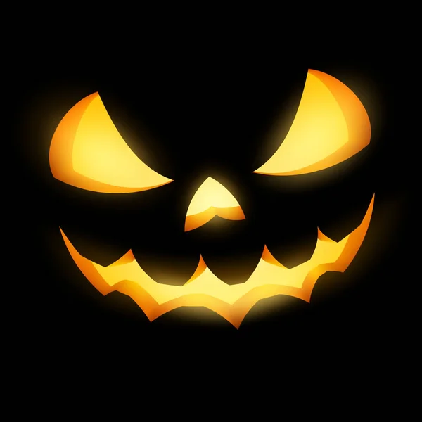 Grinning Jack Lantern Black Background Eps Vector File Included — Stock Photo, Image