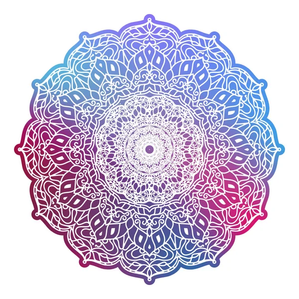 Yuvarlak Renkli Mandala Izole Edilmiş Klasik Dekoratif Elementler Doğuya Özgü — Stok fotoğraf