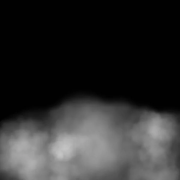 Brouillard Blanc Fumée Brouillard Sur Fond Noir Halloween Composition Thème — Photo