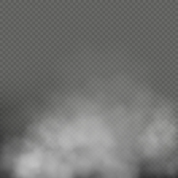 Белый Туман Дым Туман Прозрачном Фоне Состав Специального Эффекта Eps — стоковое фото
