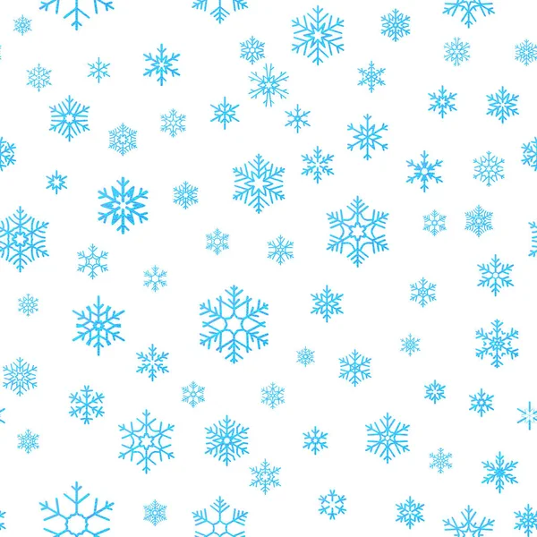 Merry Christmas Holiday Decoration Effect Background Blue Snowflake Seamless Pattern — Stock Photo, Image