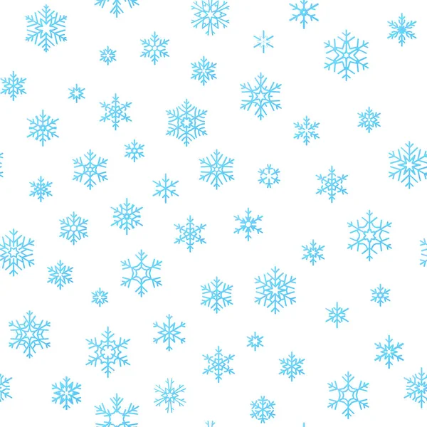 Merry Christmas Holiday Decoration Effect Background Blue Snowflake Seamless Pattern — Stock Photo, Image