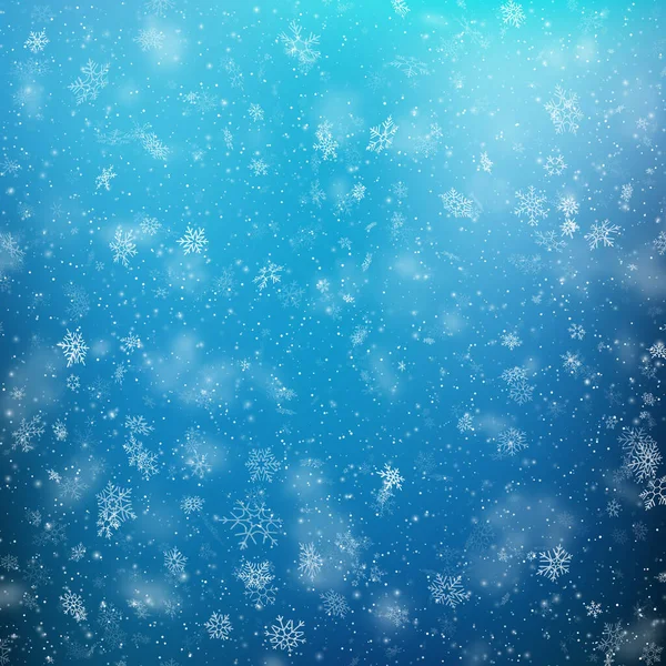 Fondo Navidad Abstracto Con Copos Nieve —  Fotos de Stock