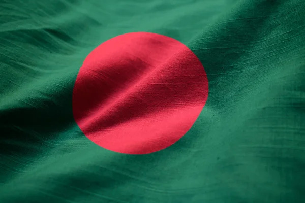 Σημαία Του Μπαγκλαντές Φυσάει Στον Άνεμο — Φωτογραφία Αρχείου