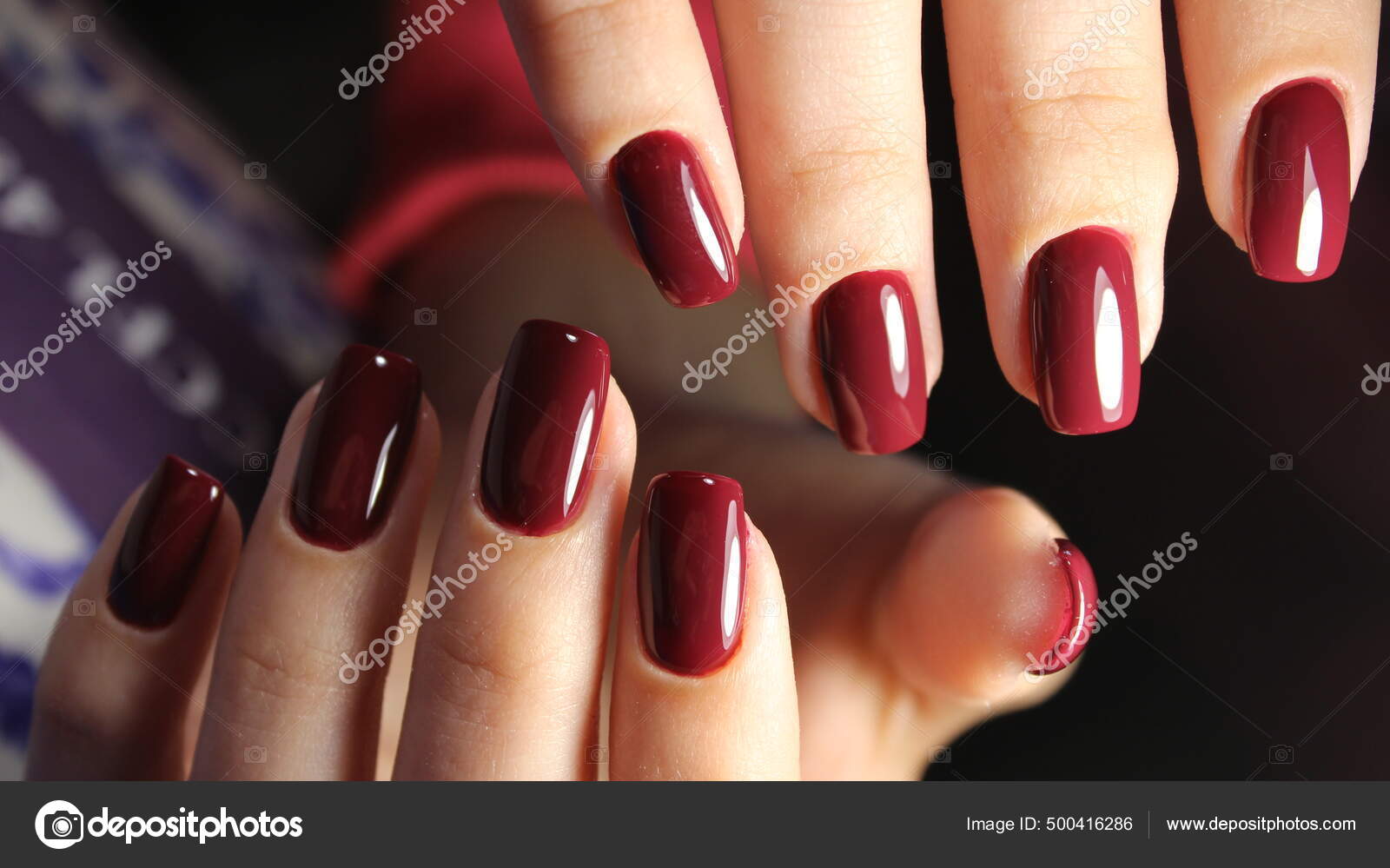 Beautiful Manicured Woman S Hands with Red Nail Polish Stock Image - Image  of polish, fingernails: 32058121