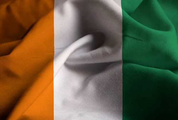 Bandera Irlanda Textura Tela — Foto de Stock