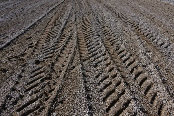 Tire Tracks Road — Stock Photo, Image