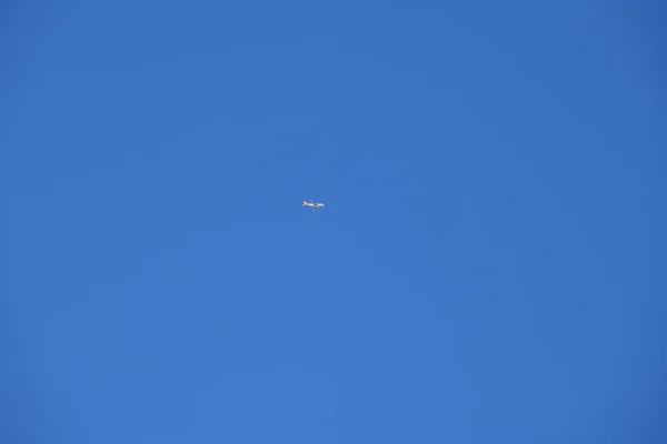 Airplane Blue Sky Province Alicante Costa Blanca Spain — Stock Photo, Image