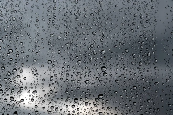 Rain Drops Glass Close — Stock Photo, Image