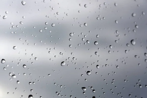 Esőcseppek Üvegre Közelről — Stock Fotó