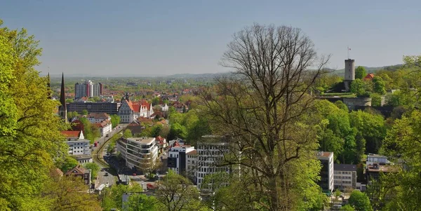 Utsiktspunkt Johannisberg Observationsriktning Bielefeld Adenauer Place Eastwestphalia Lippe Nordrhein Westfalen — Stockfoto