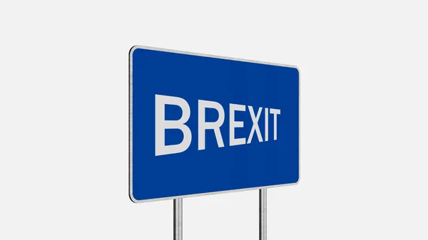 Brexit Concept Road Sign Depicting Great Britain Departing European Uniun — Stock Photo, Image