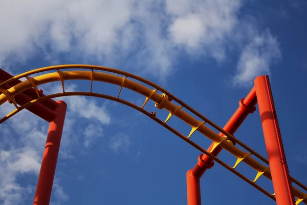 Roller Coaster Ride Amusement Park Entertainment Adventure — Stock Photo, Image