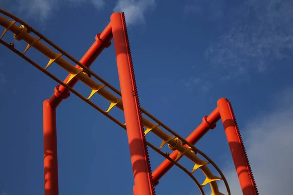 Roller Coaster Ride Amusement Park Entertainment Adventure — Stock Photo, Image