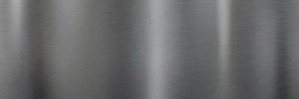Silber Gebürstete Metalloberfläche Lange Metallische Textur Mit Glänzenden Lichtreflexionen Für — Stockfoto