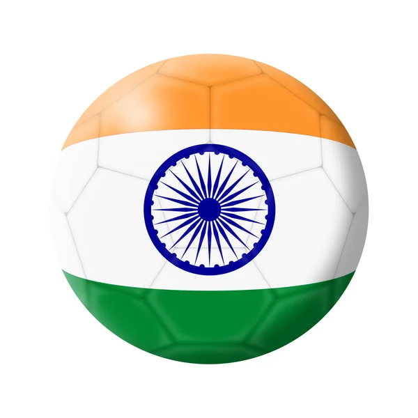 Uma Ilustração Futebol Bola Futebol Índia Isolada Branco Com Caminho — Fotografia de Stock