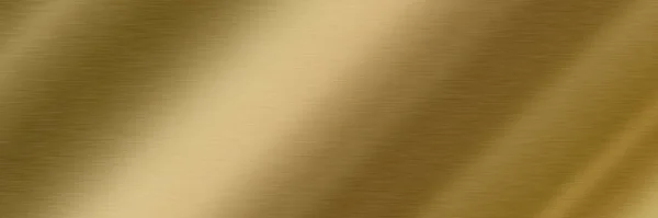 Superfície Metal Escovado Cor Dourada Textura Metálica Longa Com Reflexos — Fotografia de Stock