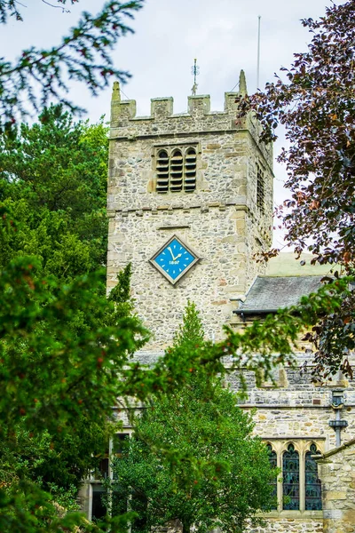 Sedbergh Cumbria Andrews Kerk Klokkentoren — Stockfoto