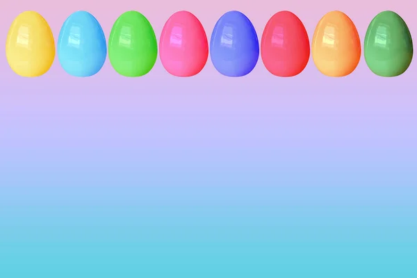 Colorful Shiny Porcelain Easter Eggs — Stock Photo, Image