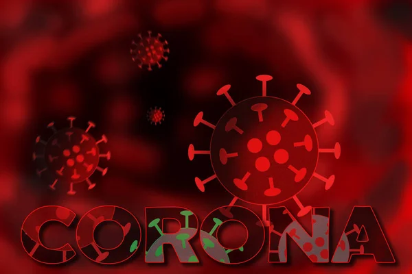 Corona Virüsünün Shematic Sunumu — Stok fotoğraf