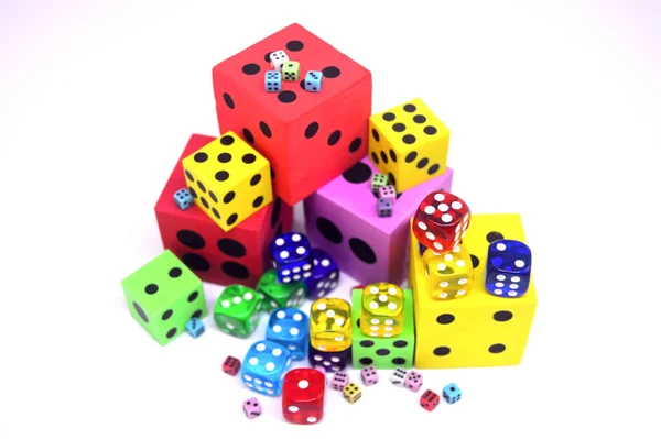 Dices Table Background Rolling Dice Concept Business Risk Risk Concept — Stock Photo, Image