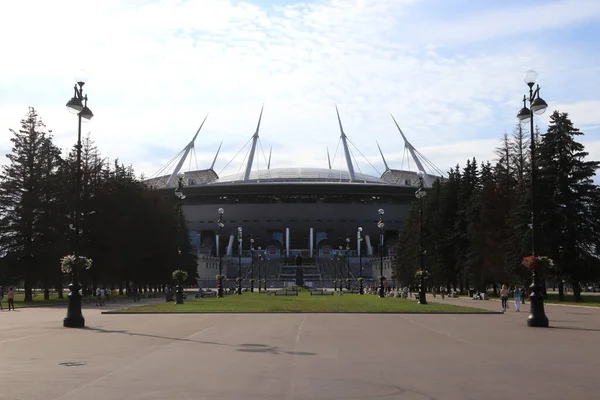 Stadion Arena Główna Saint Petersburg Widok Głównej Drogi Seaside Park — Zdjęcie stockowe