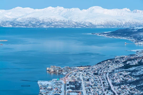 Aerial View Tromso Norvégia Tromso Winter Time Norvégia — Stock Fotó