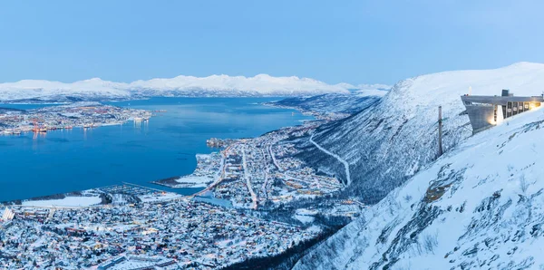 Панорамный Вид Тромсо Норвегия Тромсо Зимой Норвегия — стоковое фото
