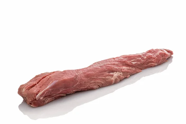 Carne Crua Bovino Isolada Sobre Fundo Branco — Fotografia de Stock