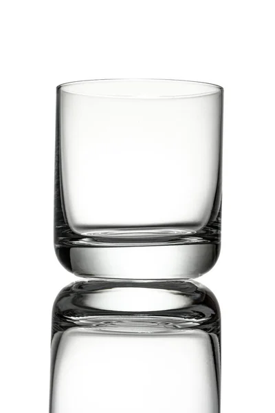 Leeg Glas Geïsoleerd Witte Achtergrond — Stockfoto