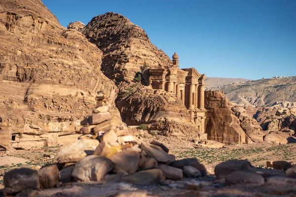 Die Antiken Ruinen Der Petra Jordan — Stockfoto