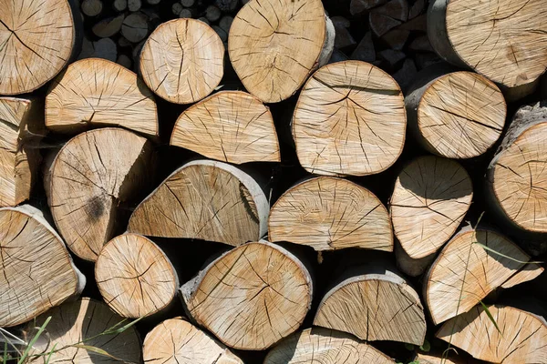 Holzstapel Als Hintergrund — Stockfoto