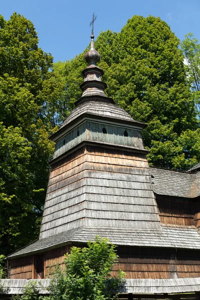 Старий Дерев Яний Храм Православної Церкви Bartne Бескиди Польща — стокове фото