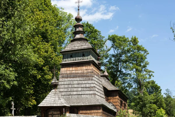 Antiguo Iglesia Ortodoxa Madera Bartne Beskids Polonia — Foto de Stock