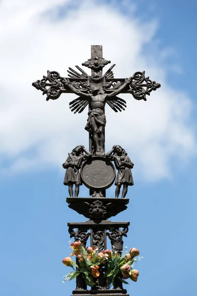 Jesucristo Antigua Cruz Ortodoxa Prado —  Fotos de Stock
