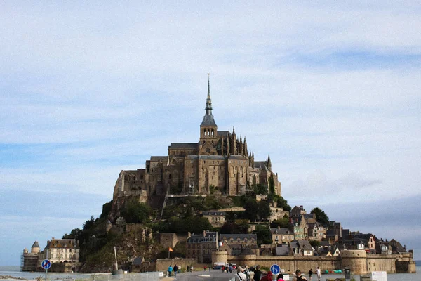 Abadía Mont Saint Michel Durante Día —  Fotos de Stock