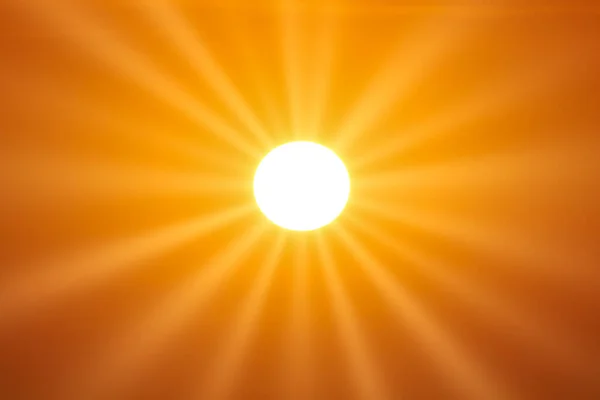 Солнце Видно Безоблачном Небе — стоковое фото