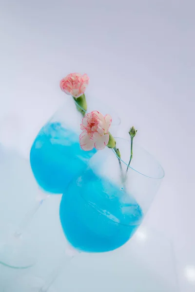 白い背景の花瓶の美しい花 — ストック写真