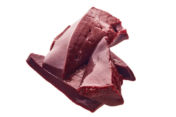 Raw Beef Meat Isolated White Background — Stock Photo, Image