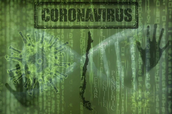 Illustration Coronavirus Pandemic Chile — Stock Photo, Image