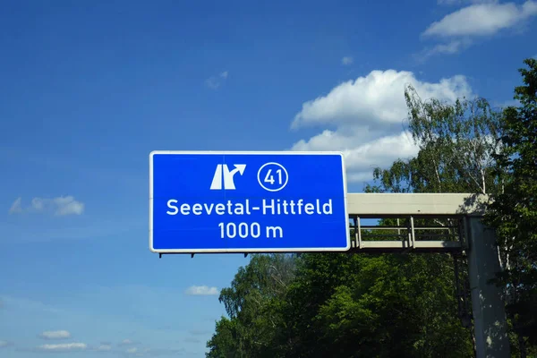 Federal Motorway Exit Sevetal Hittfeld — стокове фото
