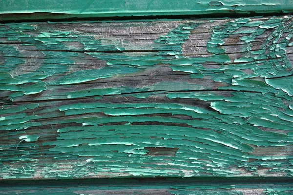 Turquoise Verf Geschild Van Een Plank — Stockfoto