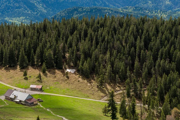 Vom Kesselberg Parkplatz Auf Den Jochberg — Stockfoto