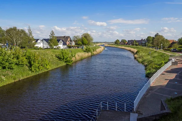 Θέα Του Ποταμού Στην Πόλη Των Κάτω Χωρών — Φωτογραφία Αρχείου