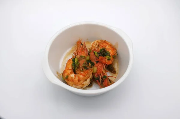 Mariscos Camarones Camarones Gambas Mejillones Calamares Comida Cocina Plato Restaurante — Foto de Stock