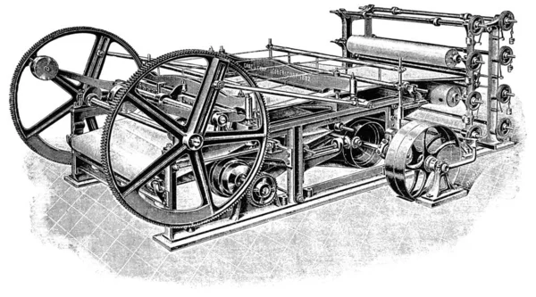 Apparatuur Voor Papierindustrie Cross Cutter Illustratie Van 19E Eeuw Witte — Stockfoto